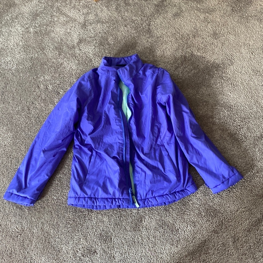 All In Motion Purple Lightweight Full Zip Windbreaker Active Jacket SIZE L